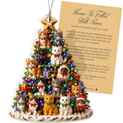 Cat Tree Ornament - Funny Christmas Decorations for Cat Lovers - Variation of THIS listing: Cat Tree 03