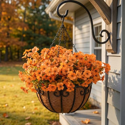 12 Pcs UV Resistant Artificial Flowers for Outdoor Garden & Porch Decor
