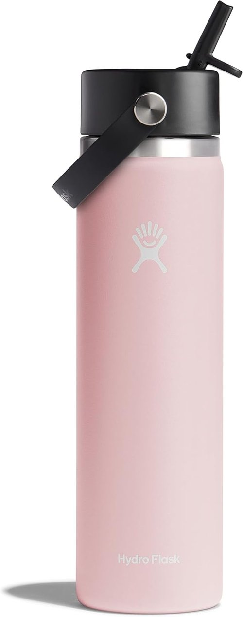 Hydro Flask 24 Oz Wide Mouth Water Bottle - Flexible Straw Cap in Trillium Color