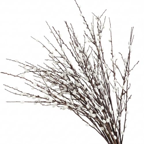 Faux Pussy Willow Branches Set - 80cm Tall Vase Fillers for Home Decor
