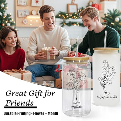 16oz Christian Glass Tumbler with Lid and Straw - Faith-Inspired Gift for Women