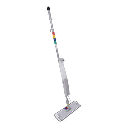 Boardwalk BWKBWMS16MFM 59 in. Bucketless Microfiber Mop System Kit, Gray, Plastic