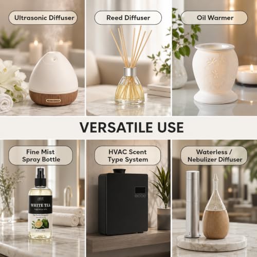White Tea Luxury Diffuser Oil Refill 4.1 Fl Oz - Hotel-Inspired Fragrance