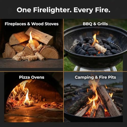 Tumbleweed Fire Starters 250 Pack - Natural Wood Wool & Odorless