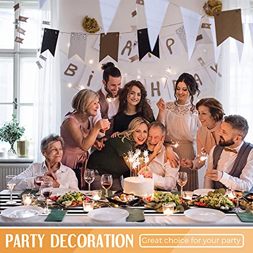 Breling 6 Pack Black and White Striped Table Runner - 12 x 108 Inches, Indoor & Outdoor Decor