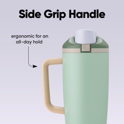 Owala FreeSip Tumbler - 40 oz. Stainless Steel - Eco-Friendly Green (Eucalyptus)