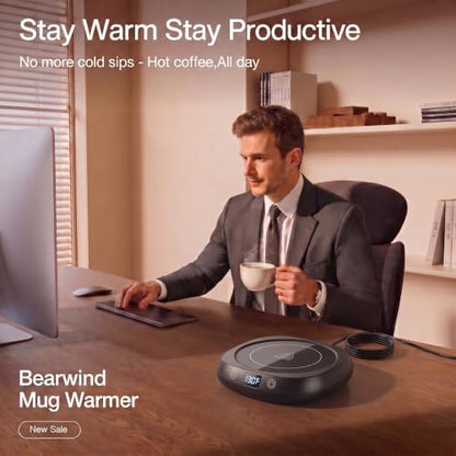 9-Level Electric Mug Warmer for Desk - Fast Coffee & Candle Heating with Touch Control
