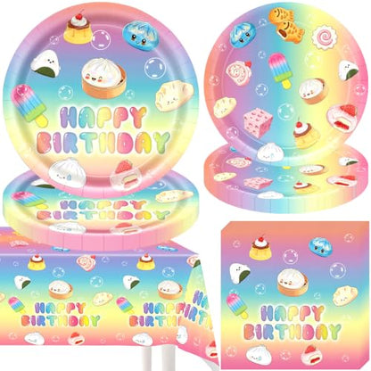 Dumpling Party Decorations Set for Birthday Celebrations - Tableware Kit for 20 Guests