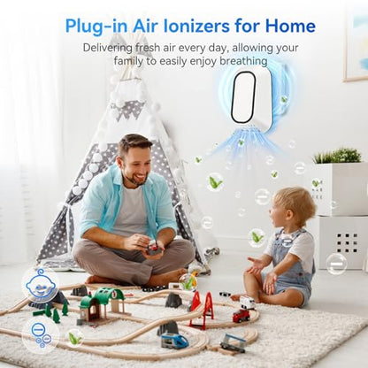 Plug in Negative Ion Air Purifier for Home & Office, Compact & Quiet