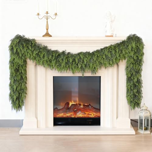 5FT Lifelike Touch Artificial Christmas Cedar Garland for Mantle Decor - Variation of 1 / 5 FT