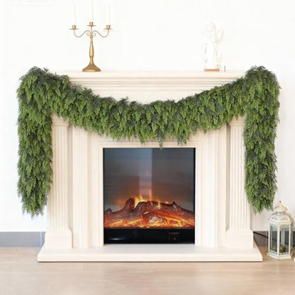 5FT Lifelike Touch Artificial Christmas Cedar Garland for Mantle Decor - Variation of 1 / 5 FT