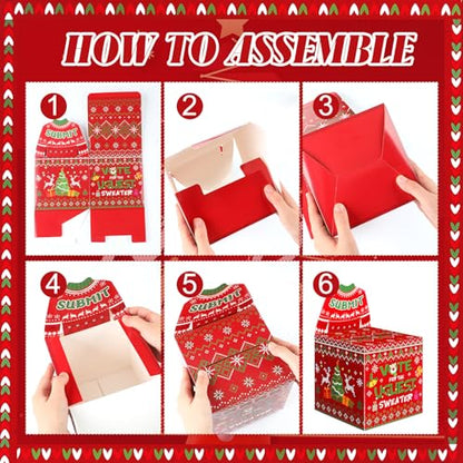 Christmas Ugly Sweater Party Voting Box Set with Medals and Cards