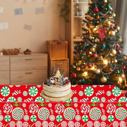HiToJY Christmas Candyland Party Decorations - 3 Disposable Candy Theme Tablecloths