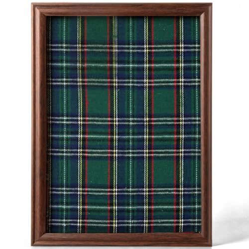 Dark Green Scottish Tartan Plaid Fabric Christmas Frame Wall Art - Variation of THIS listing