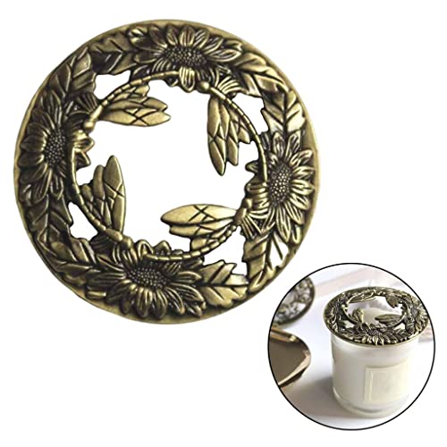Dragonfly Zinc Alloy Candle Topper Lid for 73-81mm Jar Candles - Home Decor