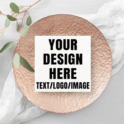 Personalized Cocktail Napkins with Logo Custom Logo Text Photo Party Supplies