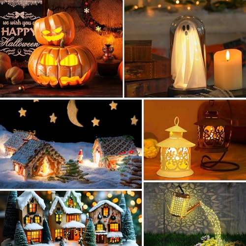 4 Pack 6FT Candelabra Base Light Cord with Bulb Clips & Switch - Holiday Decor