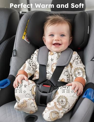Yoofoss Baby Pajamas Organic Cotton Baby Winter Clothes Warm Newborn Sleepers for 0-3 Months Soft Quilted Footed Pjs