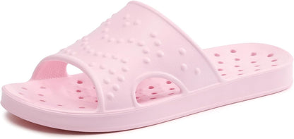 Skiennix Shower Shoes - Arch Support Quick-Drying Pool Slides | Lightweight Beach Sandals with Drain Holes