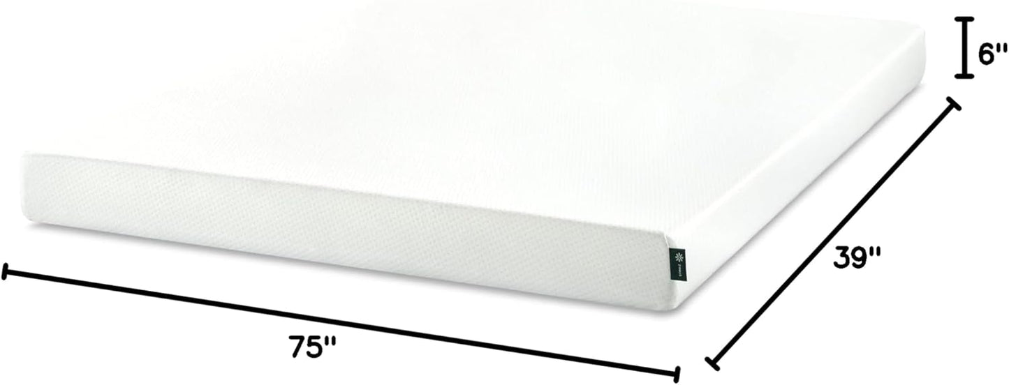 Zinus 6 Inch Green Tea Memory Foam Mattress - Twin Size | Fiberglass Free & CertiPUR-US Certified