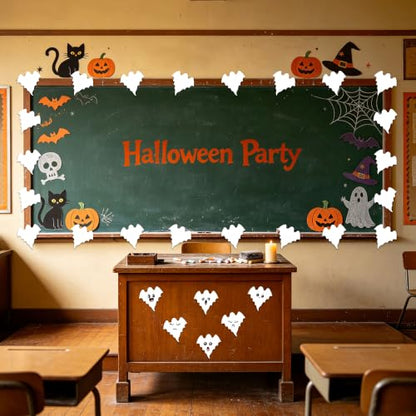 Halloween Ghost Paper Cutouts for Bulletin Boards and Crafts, 4 Inch, 100 Pieces