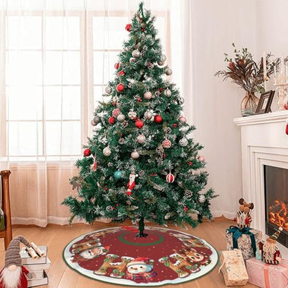 Santa Claus Deer Christmas Tree Skirt 36 Inch Holiday Decor - Variation of THIS listing