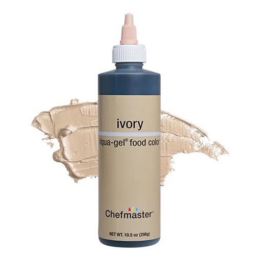 Chefmaster Ivory Liqua-Gel Food Coloring - Vibrant, Professional-Grade Dye for Icing & Fondant | 10.5 oz