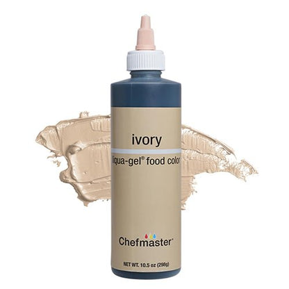 Chefmaster Ivory Liqua-Gel Food Coloring - Vibrant, Professional-Grade Dye for Icing & Fondant | 10.5 oz