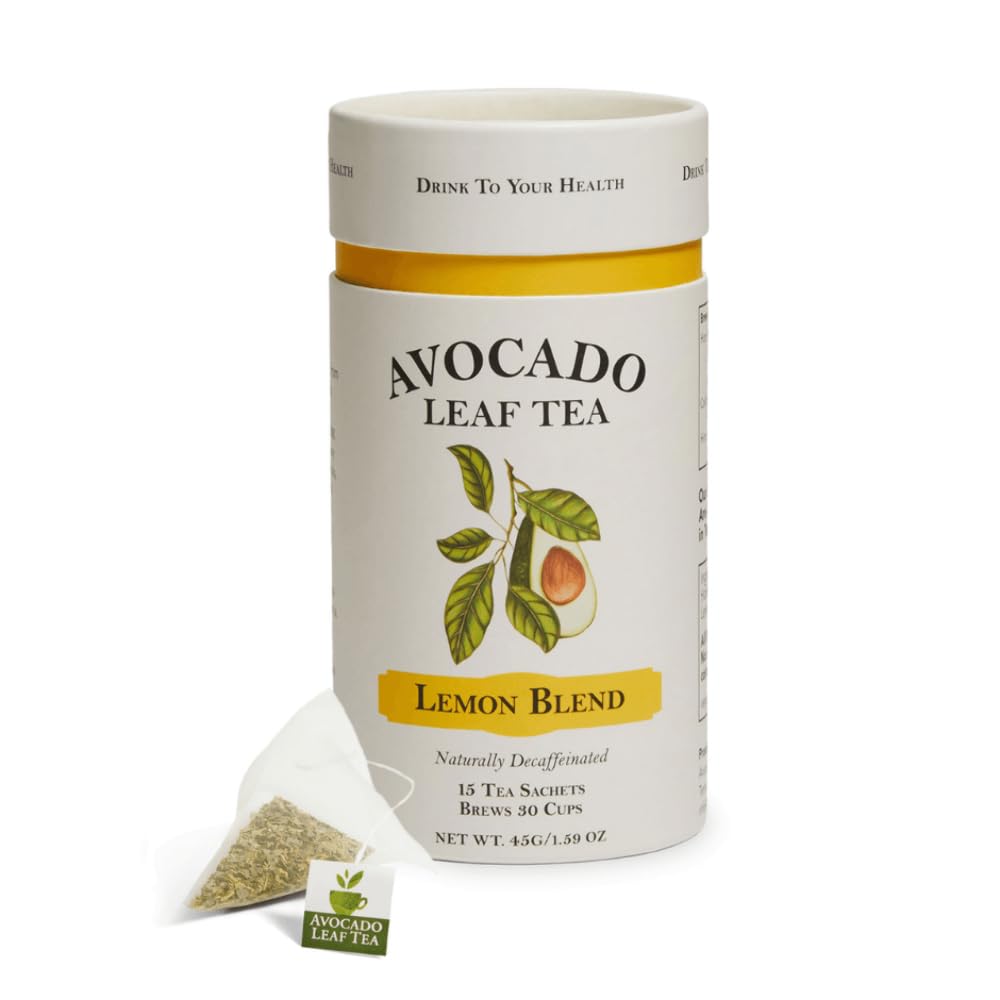 Avocado Leaf Lemon Tea Blend – Caffeine-Free | Healthy Herbal Tea | Immune Booster | Cold Brew or Hot Tea | 15 Tea Bags -30 Servings (Non-GMO)