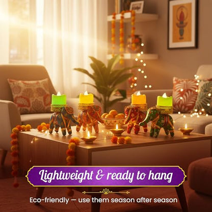 Traditional Tea Light Candle Holders for Diwali & Festive Decor - Assorted Designs