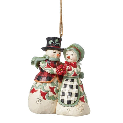 Enesco Jim Shore Highland Glen Snowman Hanging Ornament - 3.74 in, Multicolor