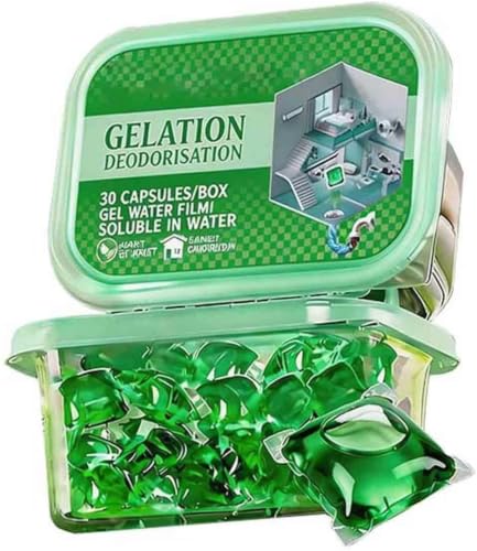Drain Odor Eliminator Pods - Bio-Enzyme Sewer Pipe Capsules 1 Box