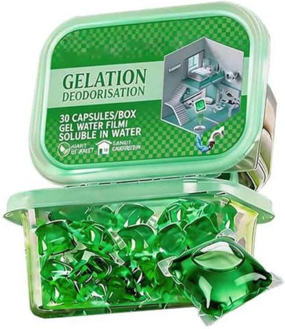 Drain Odor Eliminator Pods - Bio-Enzyme Sewer Pipe Capsules 1 Box