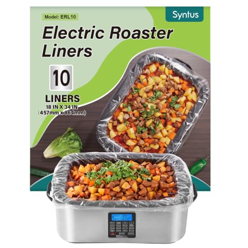 10 Count Electric Roaster Liners 18 x 34 Inch - BPA-Free Water Cooking