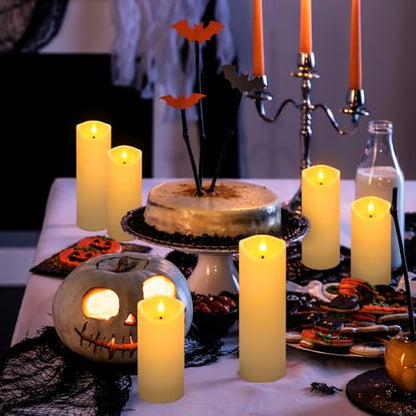 72-Pack Ivory Flameless Candles LED Pillar Set with Remote Timers - Variation of THIS listing