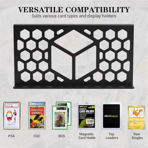 24 Pack Hexagon Card Risers for Display Case - Collectible & Retail Use
