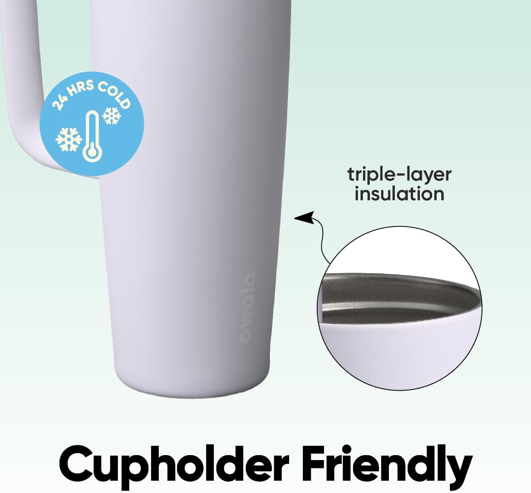 Owala FreeSip Tumbler - 30-Oz. Stainless Steel - Blue | Leak-Proof Design for On-the-Go Hydration