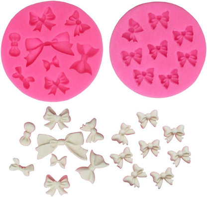 Skiennix Mini Bow Silicone Fondant Mold - Perfect for Cake & Cupcake Decoration | Ideal for Birthdays