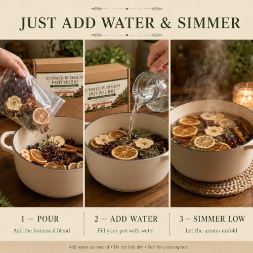 Simmer Pot Potpourri with Dried Citrus & Spices - Orange Variation