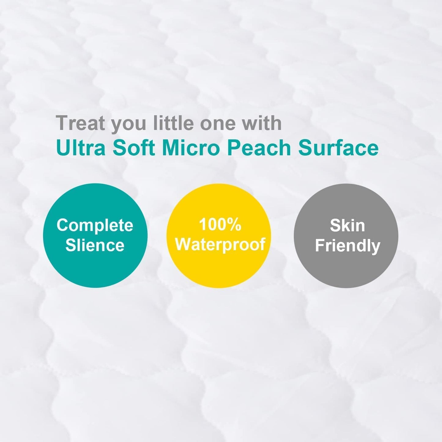 Mini Crib Mattress Protector 38" x 24" Sheets Fitted Waterproof Mini Crib Mattress Pad Cover, Noiseless & Machine Wash 100% Absorbent Mattress Protector Sheet Quilted, White