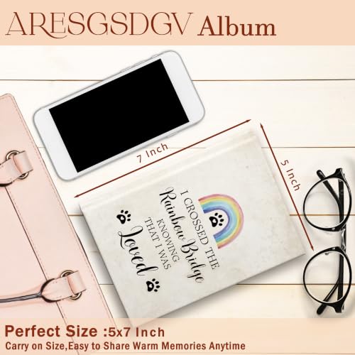 Pet Memorial Gifts 4x6 Photo Album Holds 36 Photos - Loved Paw