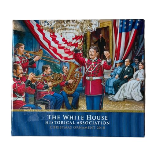 2010 White House Christmas Ornament US Marine Band Gold Finish - Patriotic Decor