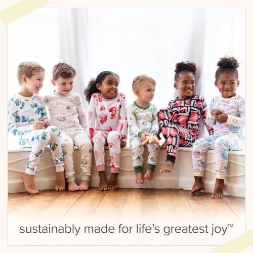 Baby Pajamas Set for Toddler Boys & Girls - Organic Cotton, Pink, Purple, White, Pastel - 5T