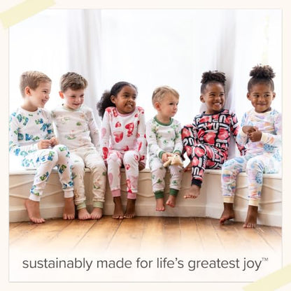 Baby Pajamas Set for Toddler Boys & Girls - Organic Cotton, Pink, Purple, White, Pastel - 5T