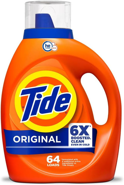 Tide Liquid Laundry Detergent - Original Scent, 64 Loads, 80 FL OZ | Powerful Stain Removal