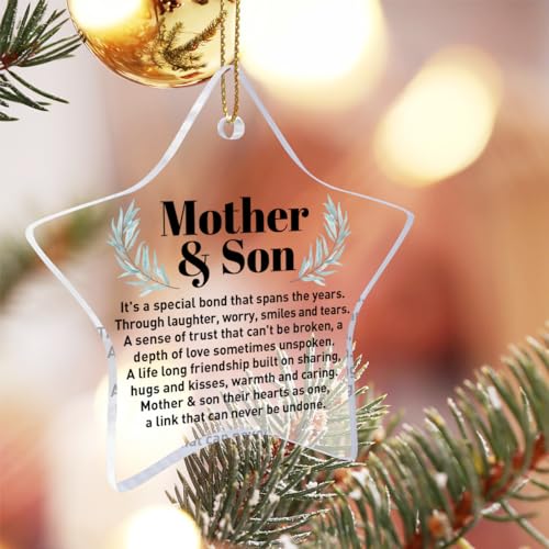 Son Mother Gift Christmas Ornament Q7 - Holiday Keepsake for Son & Mom