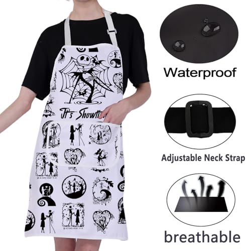 Jack Apron with Pockets Horror Movies Inspired Gifts for Sally Fans Halloween Nightmare Custom Showtimes Variation 25613