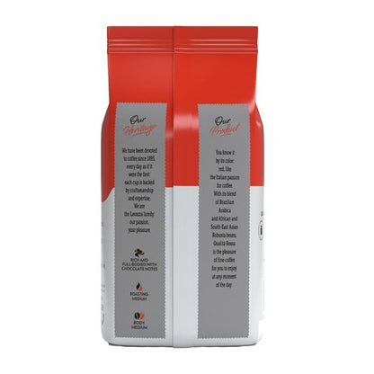 Lavazza Qualità Rossa Whole Bean Coffee - Medium Roast Arabica & Robusta Blend, 2.2 lb Bag
