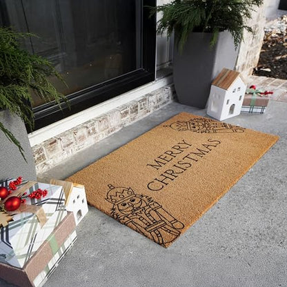 Christmas Nutcracker Doormat 2' x 3' – Classic Holiday Entryway Decor