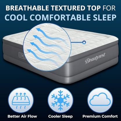 Queen Air Mattress with Dual Pump - 24 Inch Raised, Firm & Cooling Top